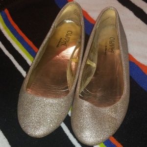 Olivia Miller Gold Glitter Flats